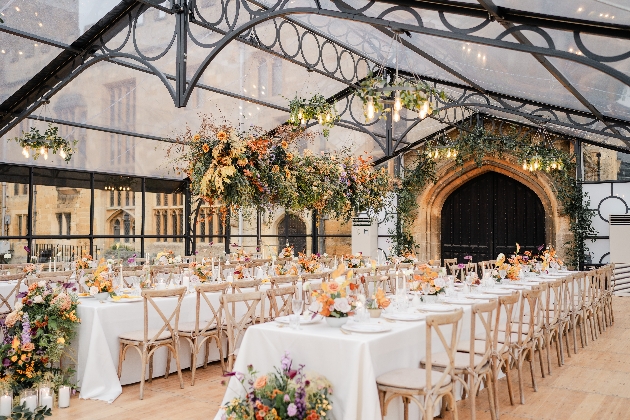 wedding marquee at Sudeley Castle
