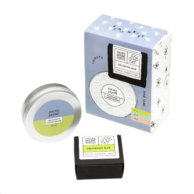 range of Hairy Jayne haircare products