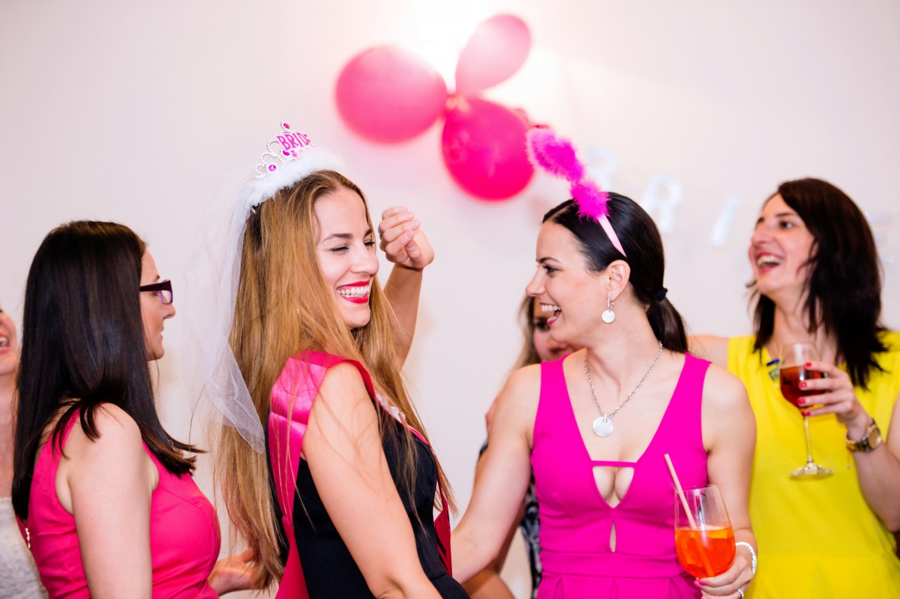 group of women in partywear 