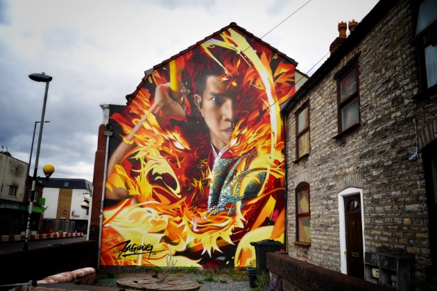 CREDIT - Artwork by Jagung for Upfest, West Street, Bristol