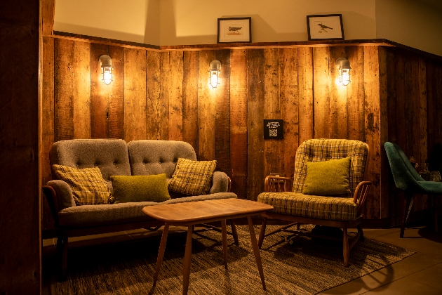 The Lush Spa waiting room