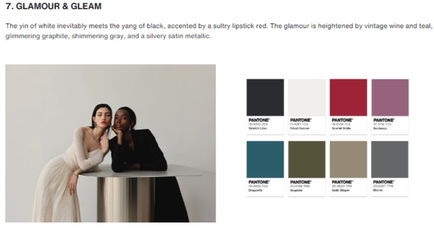 Pantone's Colour of the Year glamour and gleam palette
